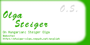 olga steiger business card